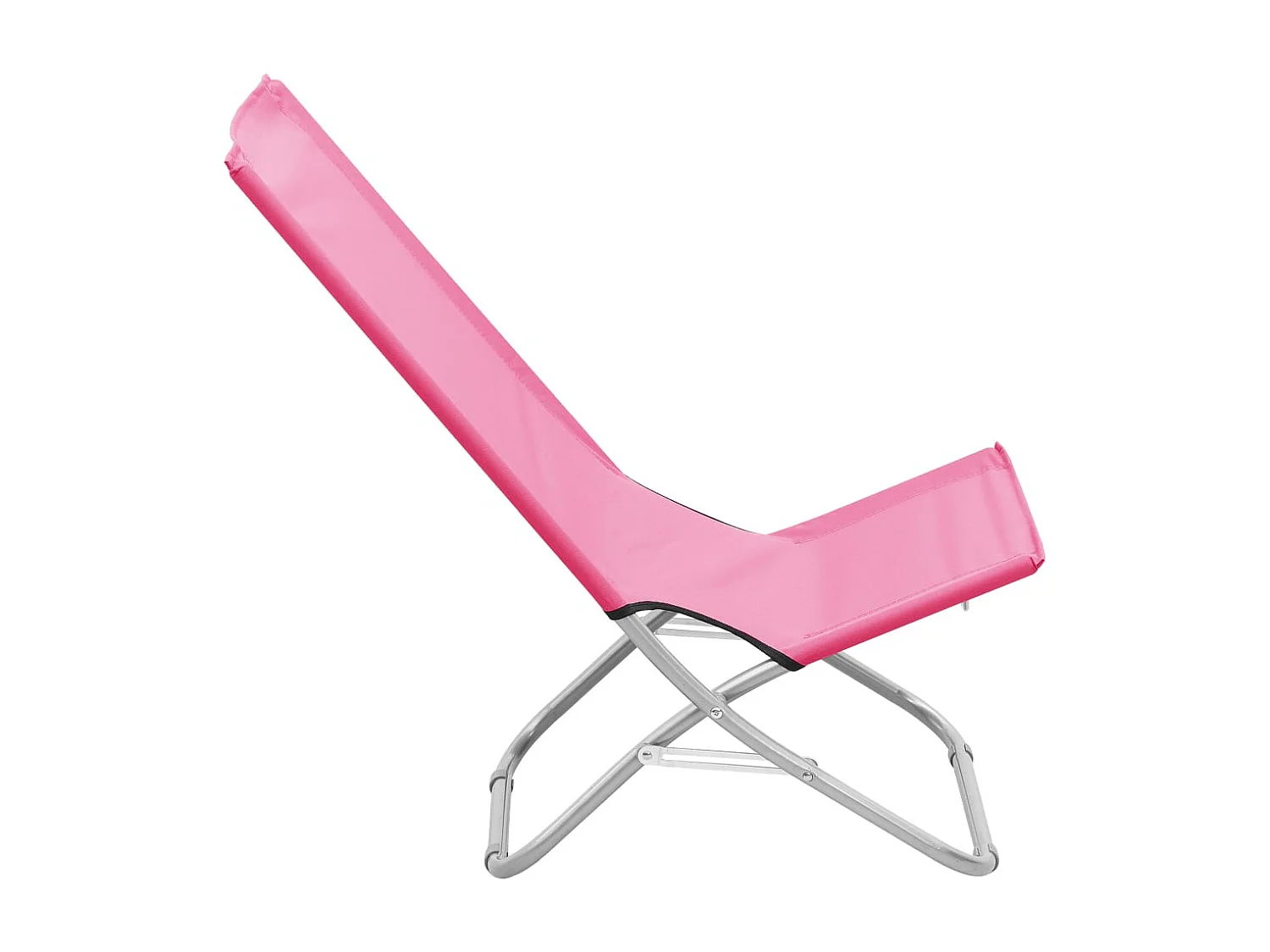 Opvouwbare strandstoelen 2 stuks roze stof