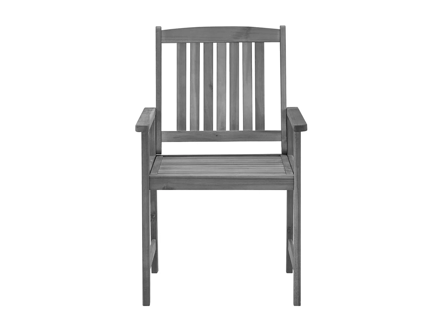 Chaises de jardin avec coussins 4 pcs Gris Bois d'acacia massif