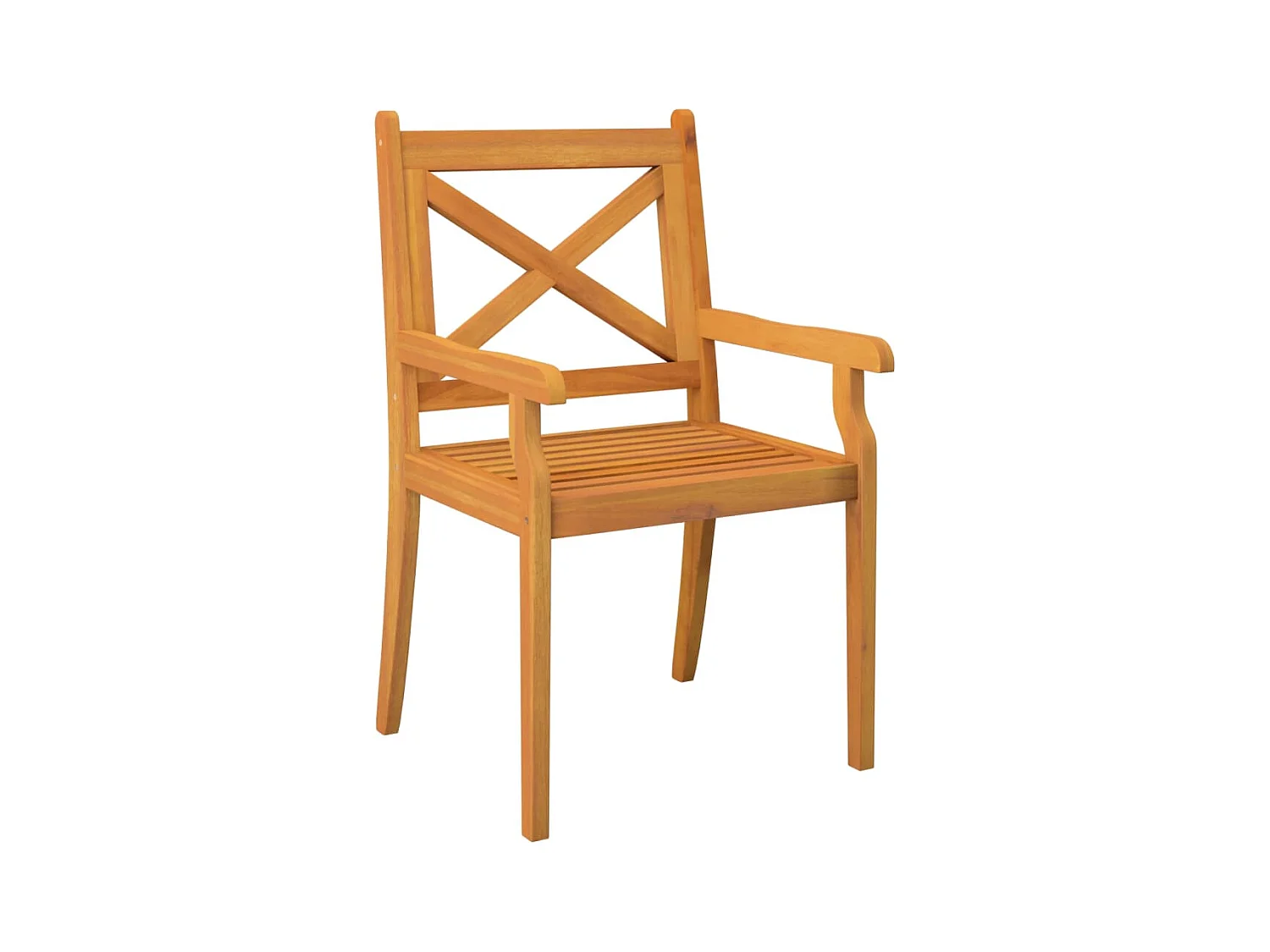 Set di 8 sedie da pranzo per esterno. Legno massello di acacia