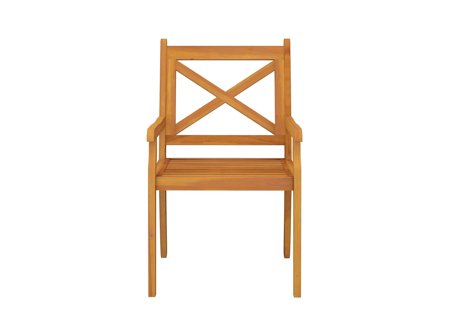 Set di 8 sedie da pranzo per esterno. Legno massello di acacia