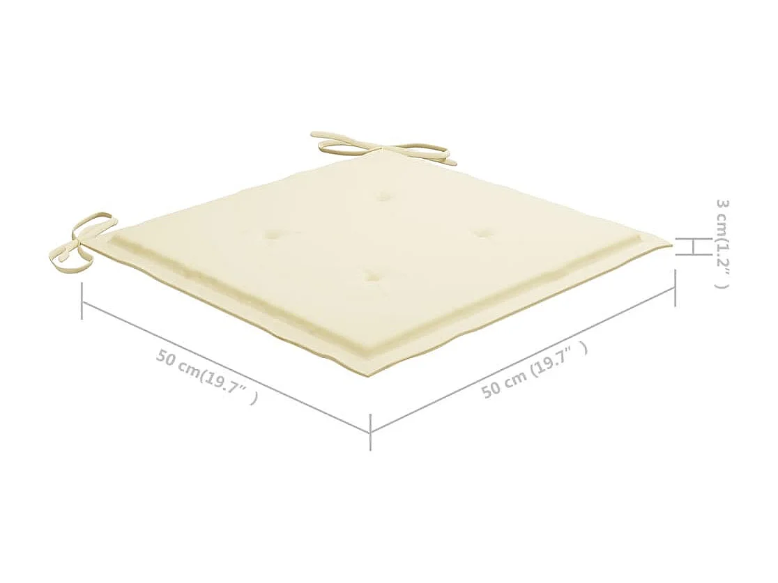 Chaises à dîner d'extérieur 8 pcs avec coussins Acacia massif