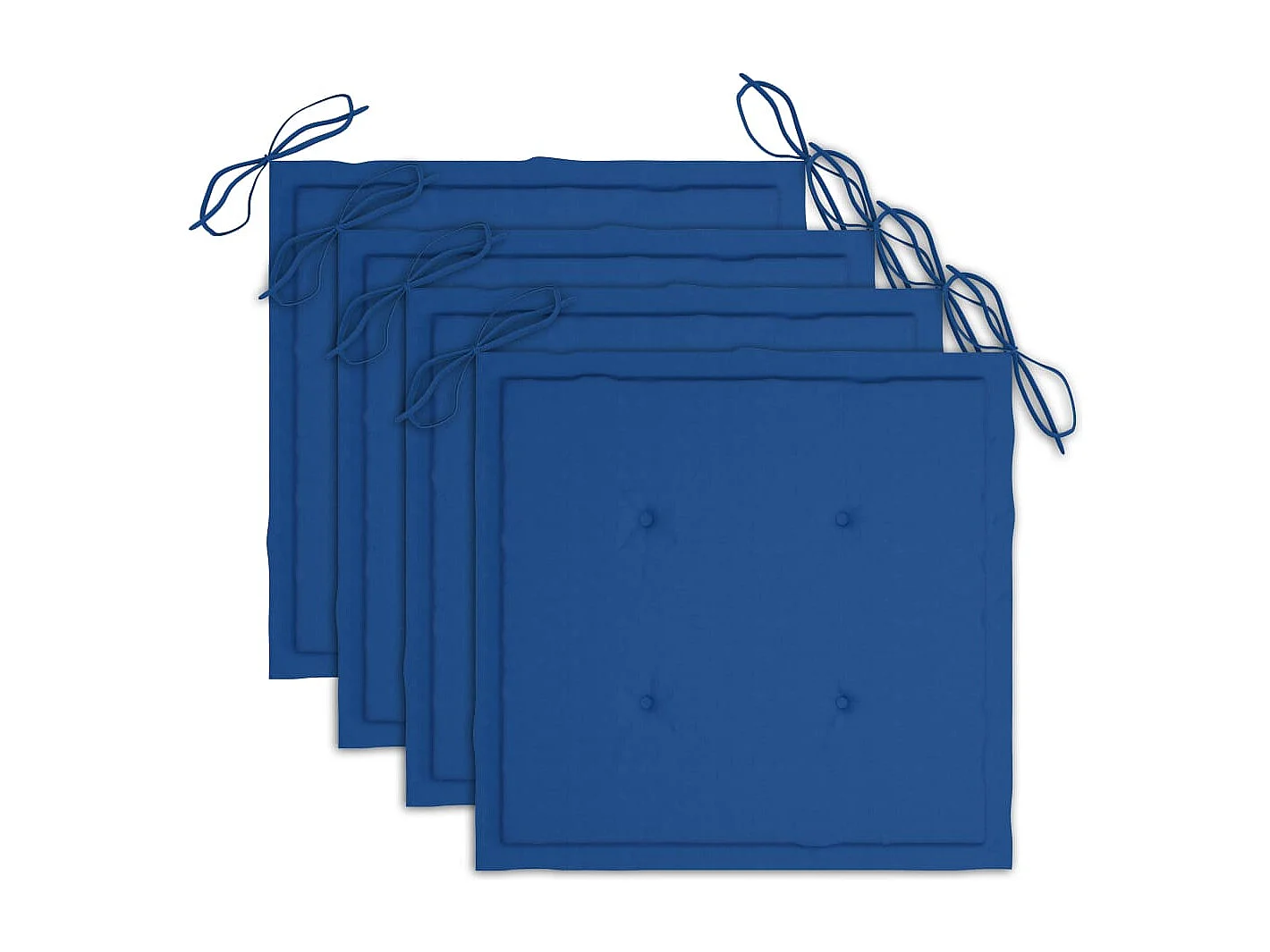 3 sillas de comedor de exterior con cojines de acacia maciza