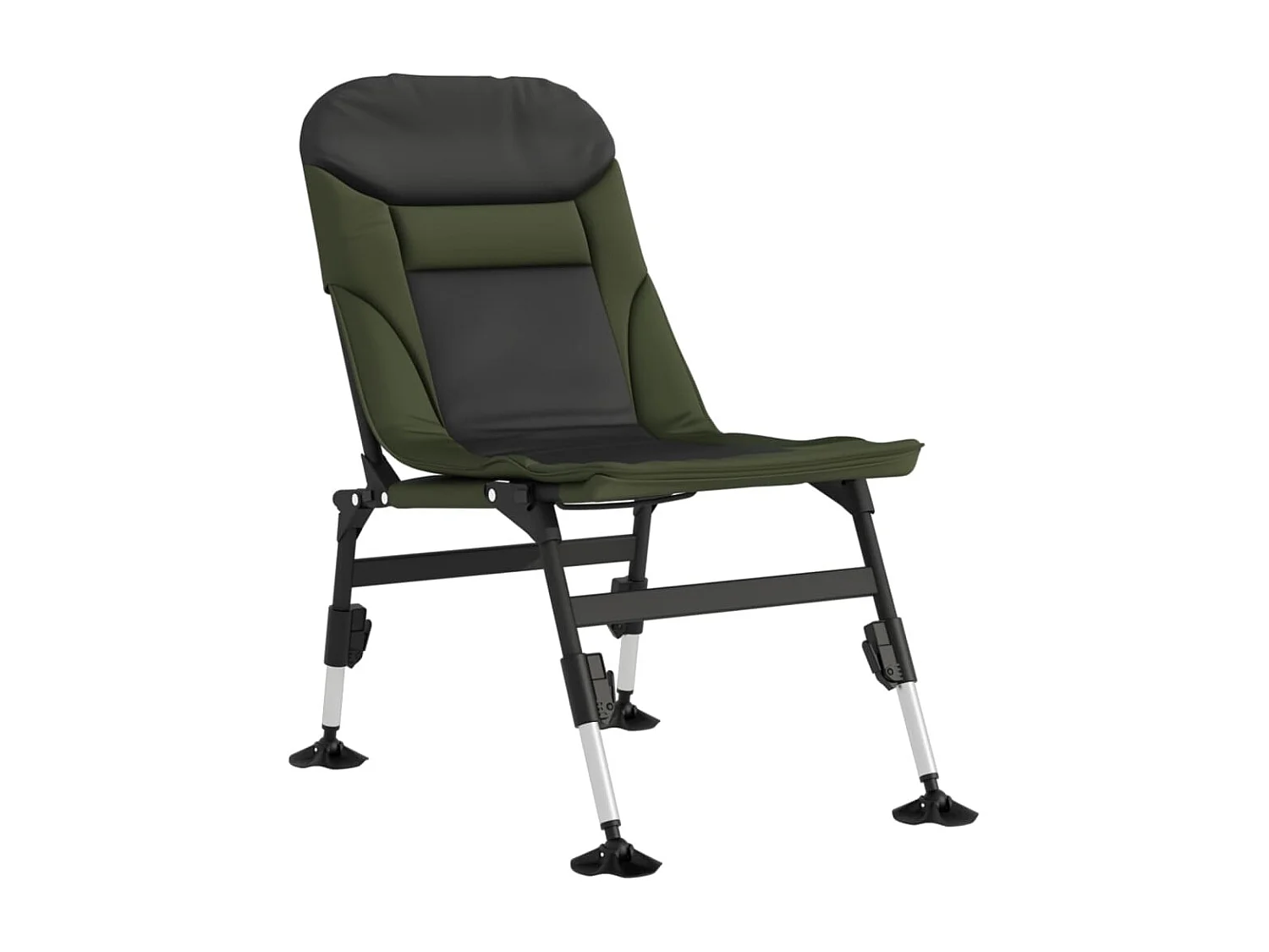 Chaise de pêche avec pieds à boue réglables pliable vert