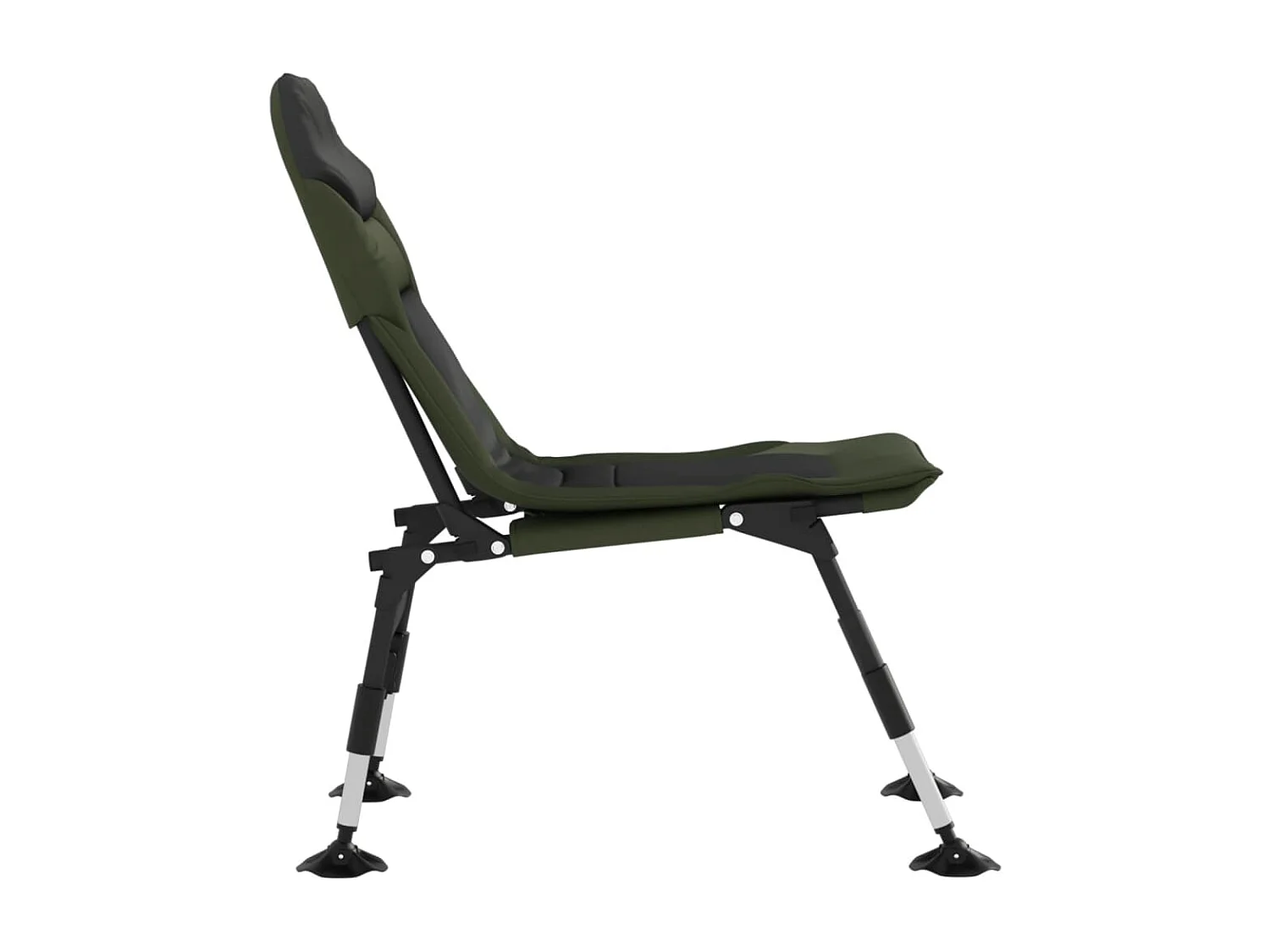 Chaise de pêche avec pieds à boue réglables pliable vert