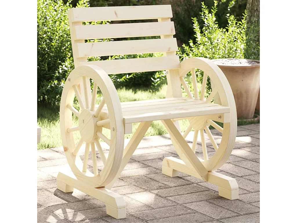 Chaises de jardin lot de 4 Bois de sapin massif