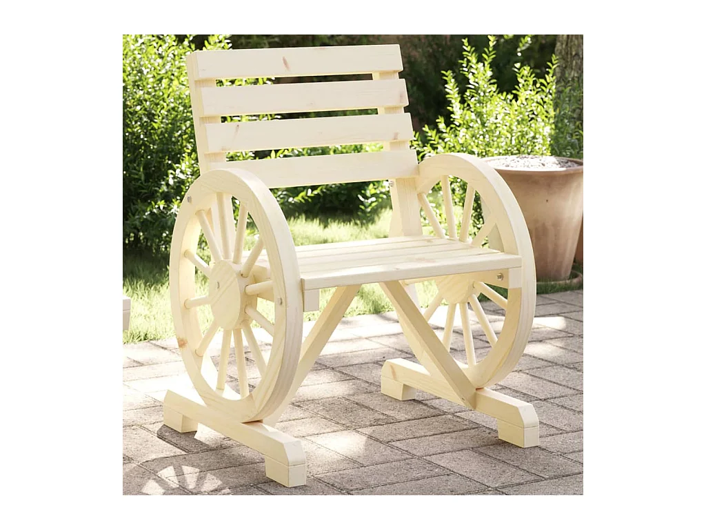 Chaises de jardin lot de 4 Bois de sapin massif