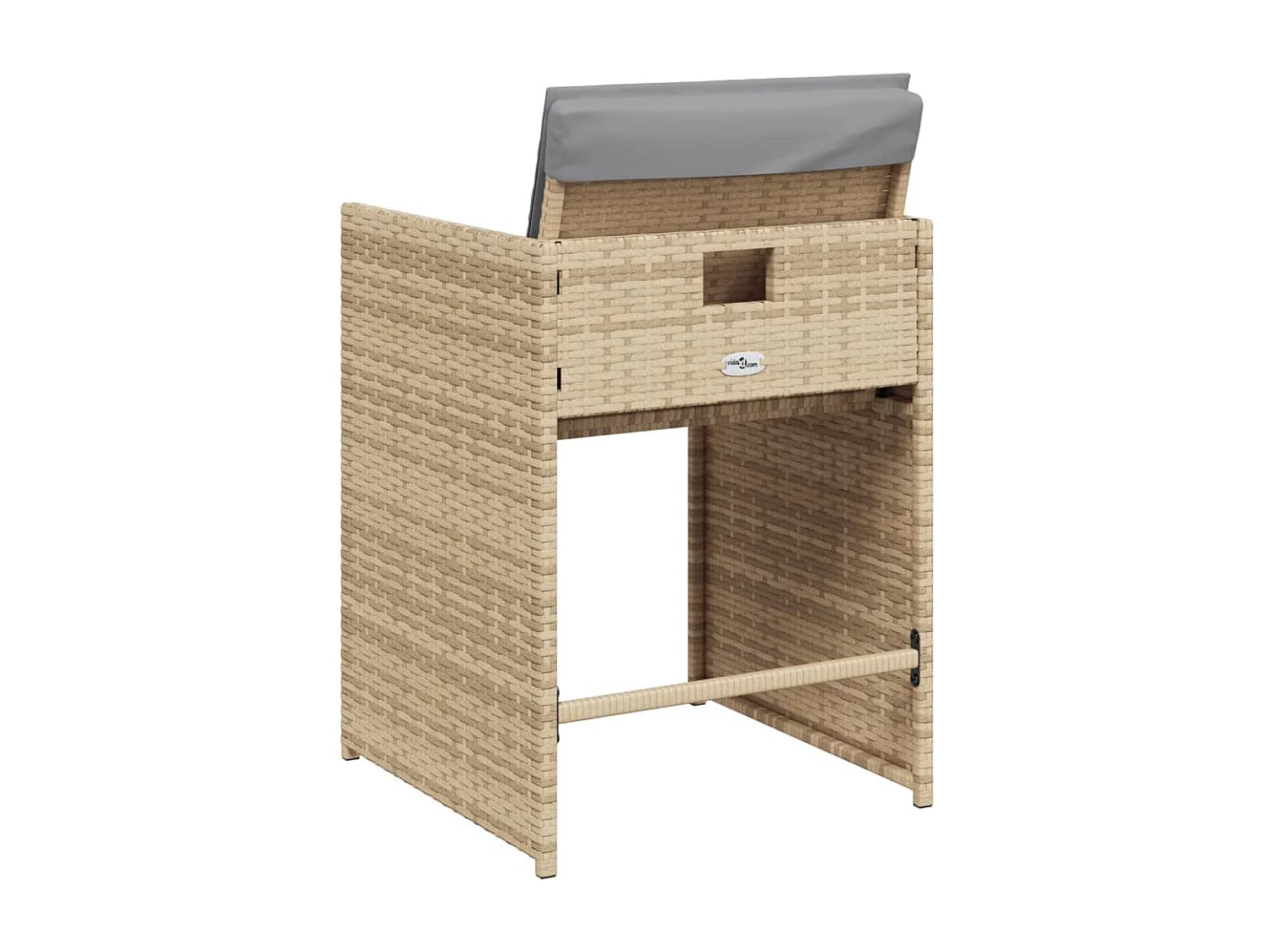 Chaises de jardin avec coussins lot de 4 mélange beige