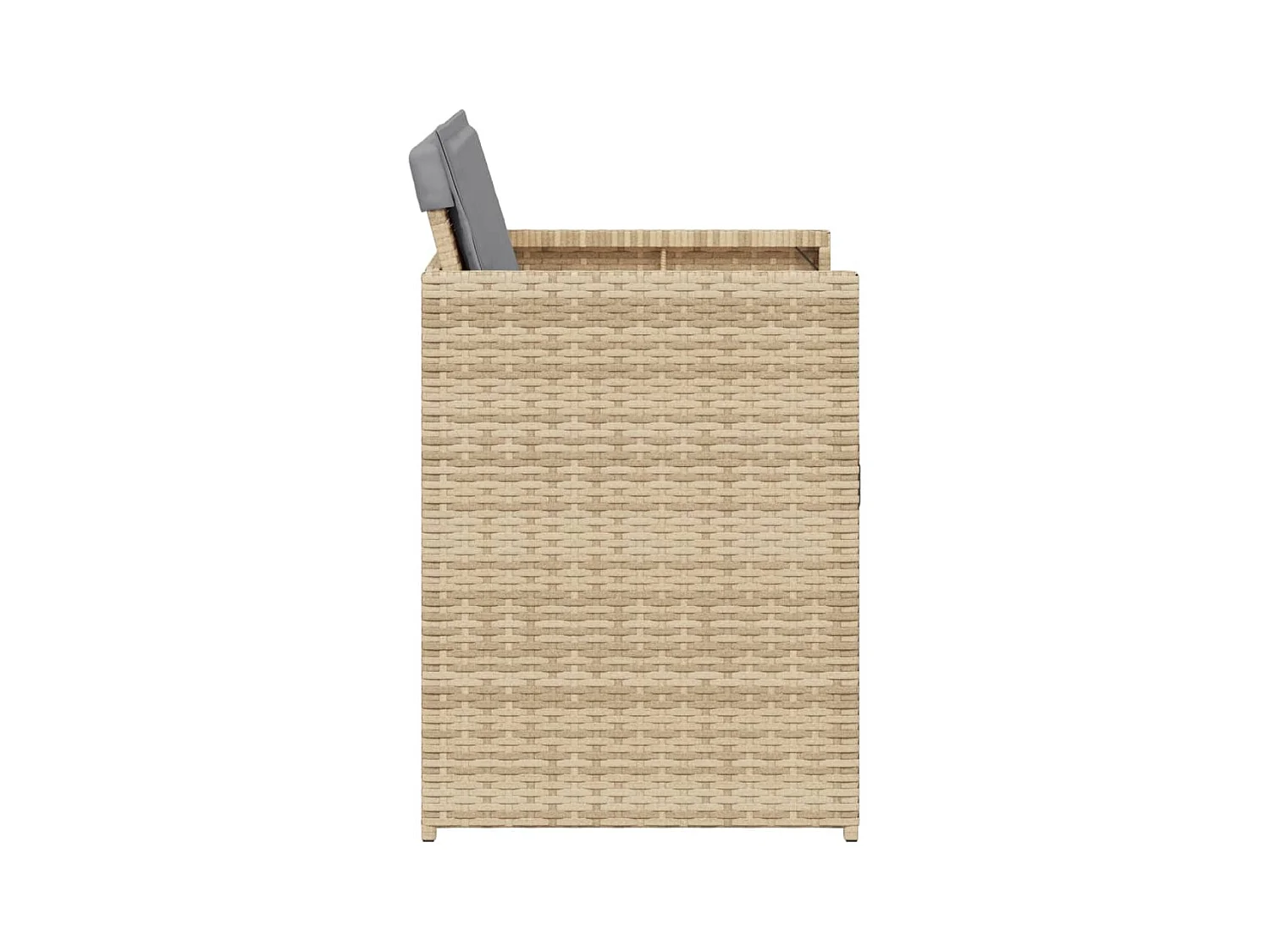 Chaises de jardin avec coussins lot de 4 mélange beige