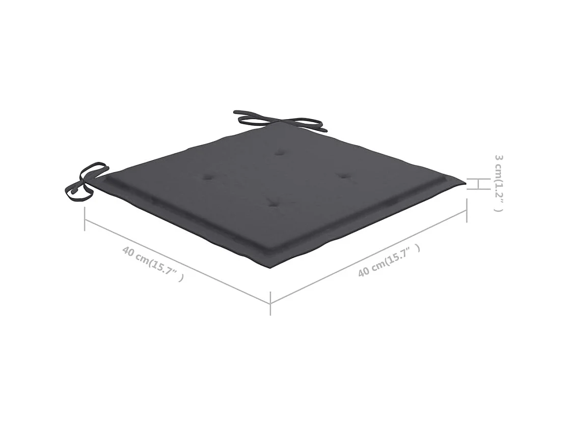 Outdoor-Klappstühle 6 Stück mit Kissen aus Akazienholz