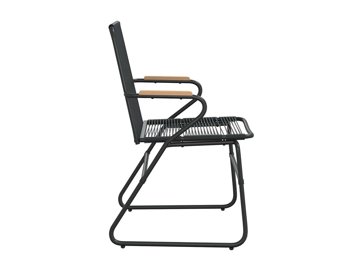 Chaises de jardin lot de 4 noir 58x59x85,5 cm rotin PVC