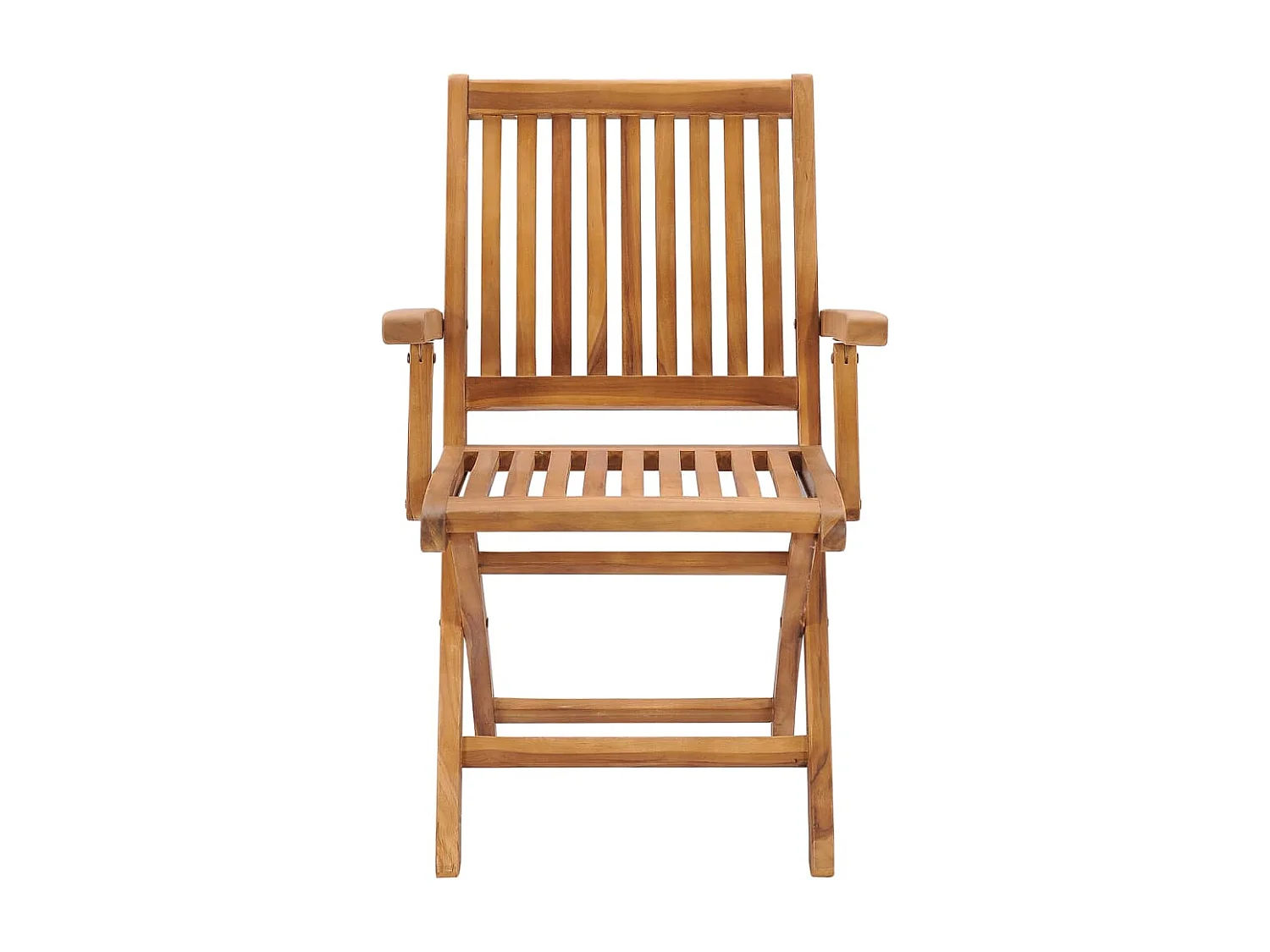 Sedie da giardino pieghevoli con cuscini 4 pezzi Teak massiccio