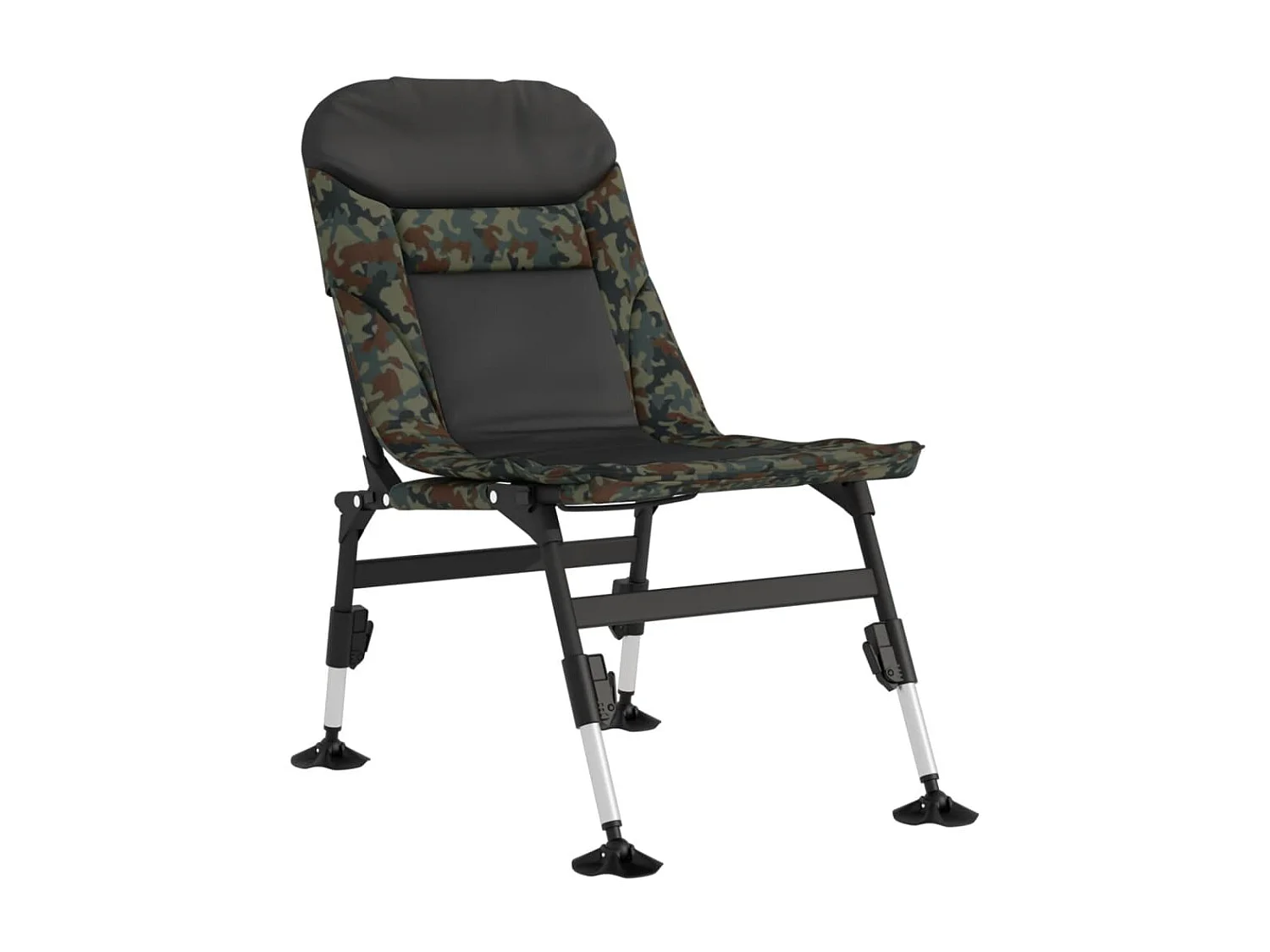 Chaise de pêche avec pieds à boue réglables pliable camouflage