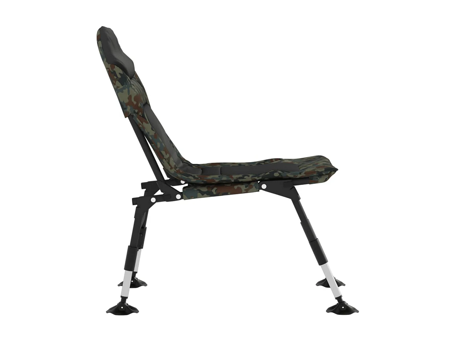 Chaise de pêche avec pieds à boue réglables pliable camouflage