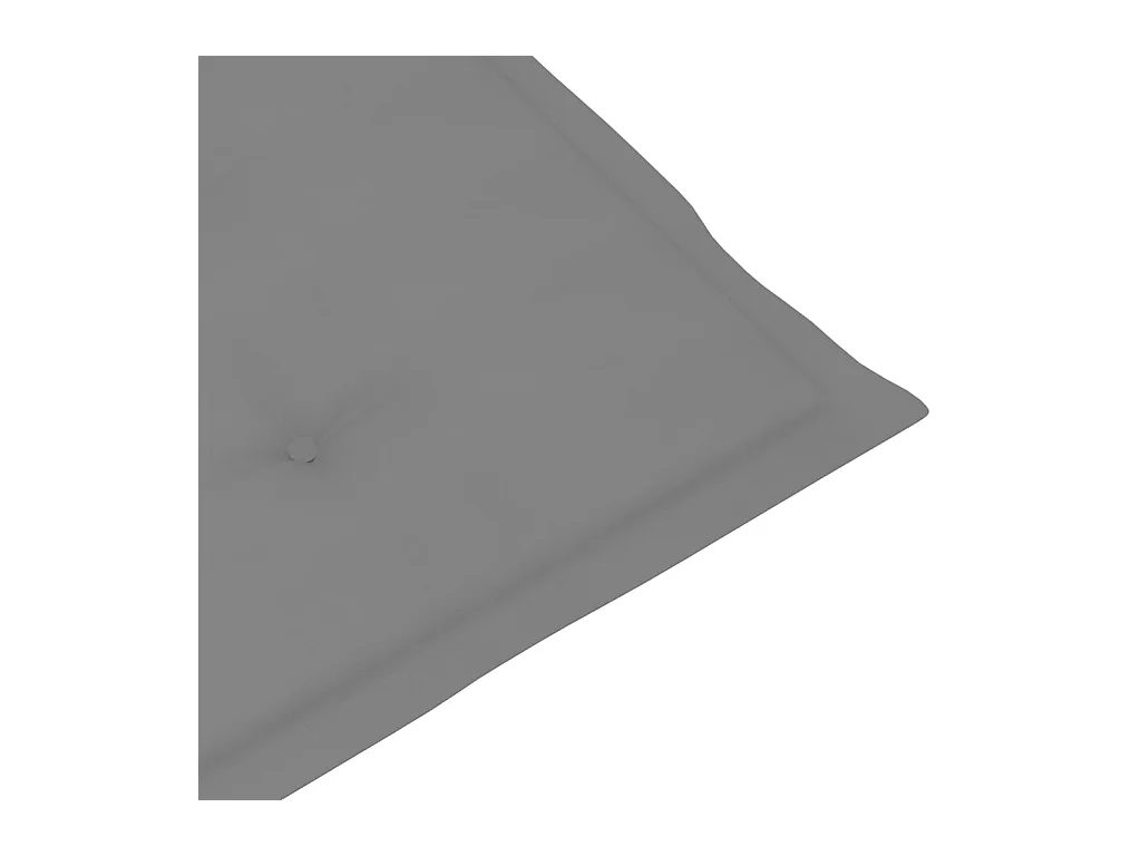 Chaises de jardin lot de 2 et coussins gris Bois de teck massif