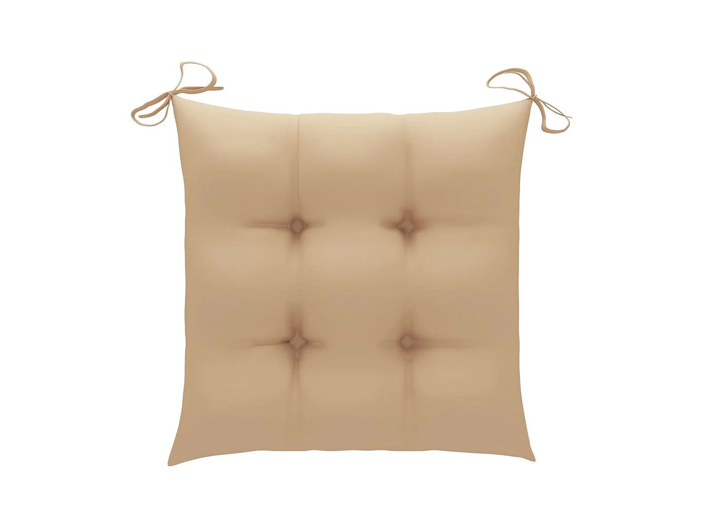 Chaises de jardin 6 pcs avec coussins beige Bois de teck solide