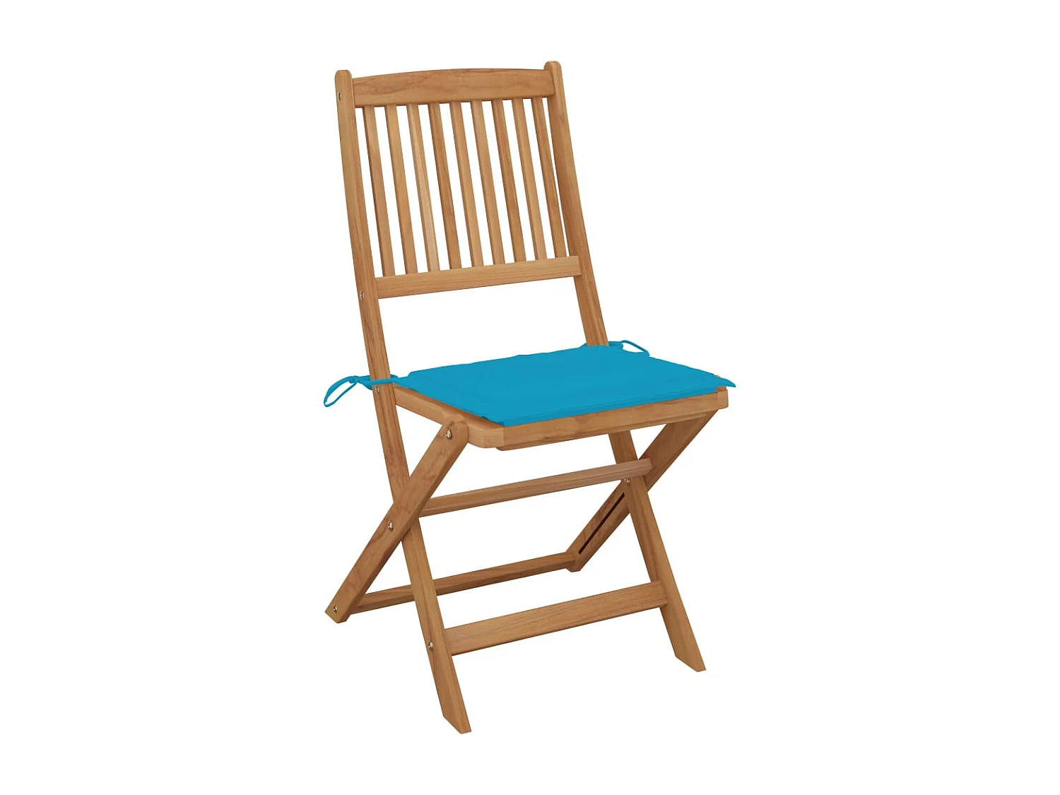 Chaises pliables de jardin 6 pcs avec coussins Bois d'acacia