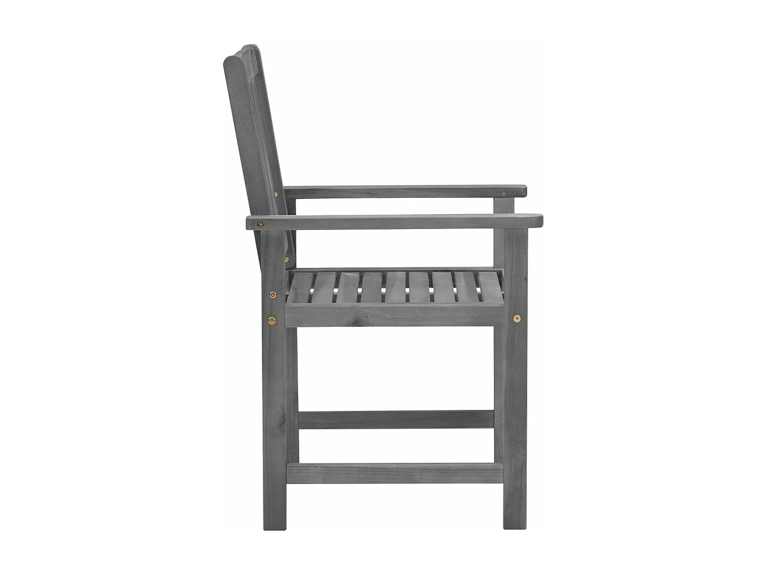 Chaises de jardin avec coussins 4 pcs Gris Bois d'acacia massif