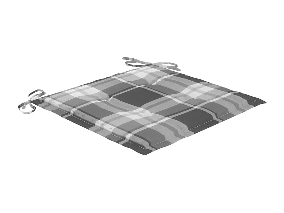 Chaises de jardin avec coussins 4 pcs Gris Bois d'acacia massif