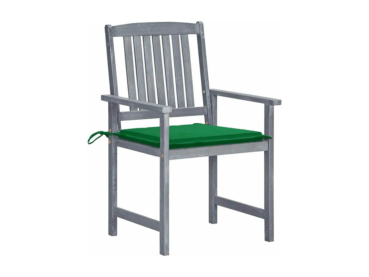 Chaises de jardin avec coussins 8 pcs Bois d'acacia solide Gris