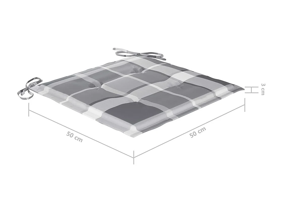 Tuinstoelen met kussens 8 stuks Massief acaciahout Grijs