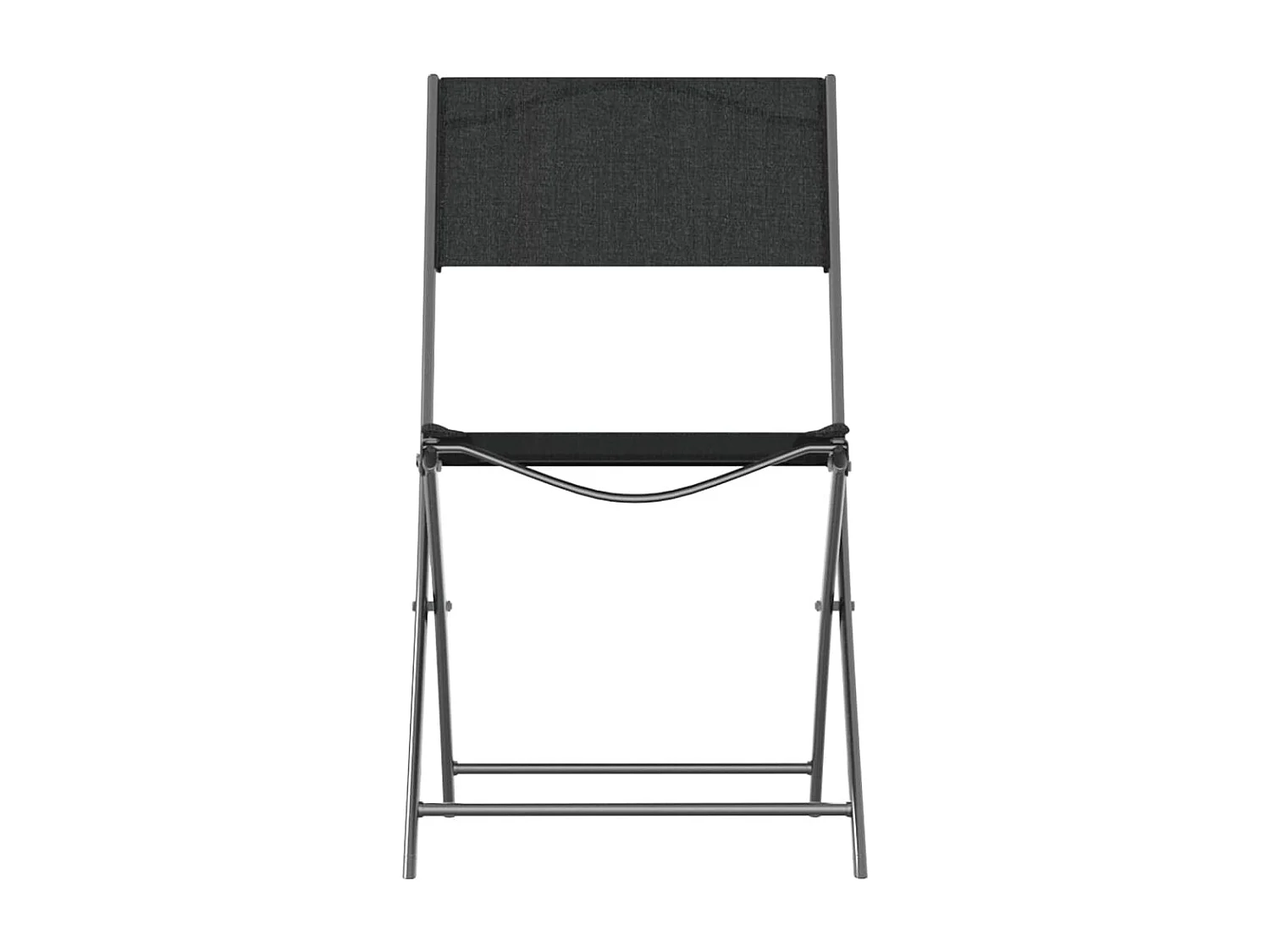 Chaises d'extérieur pliables 4 pcs Noir Acier et textilène