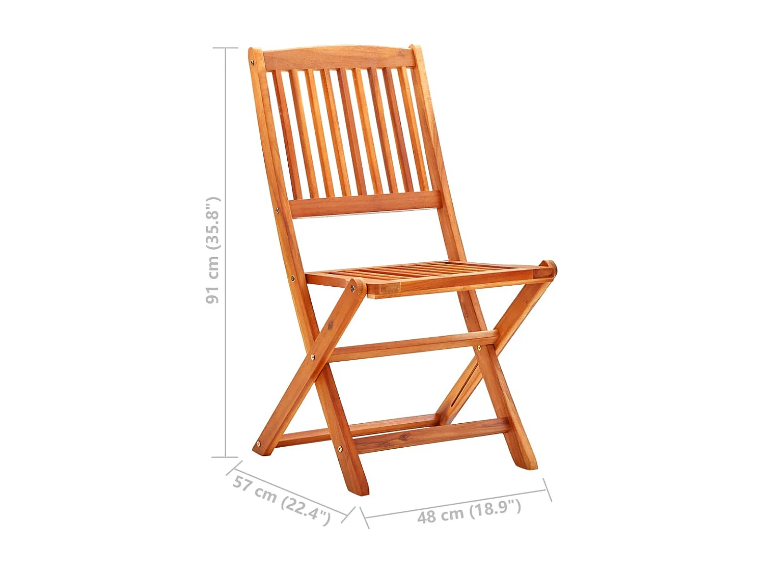 Chaises de jardin pliables 6 pcs Bois d'eucalyptus massif