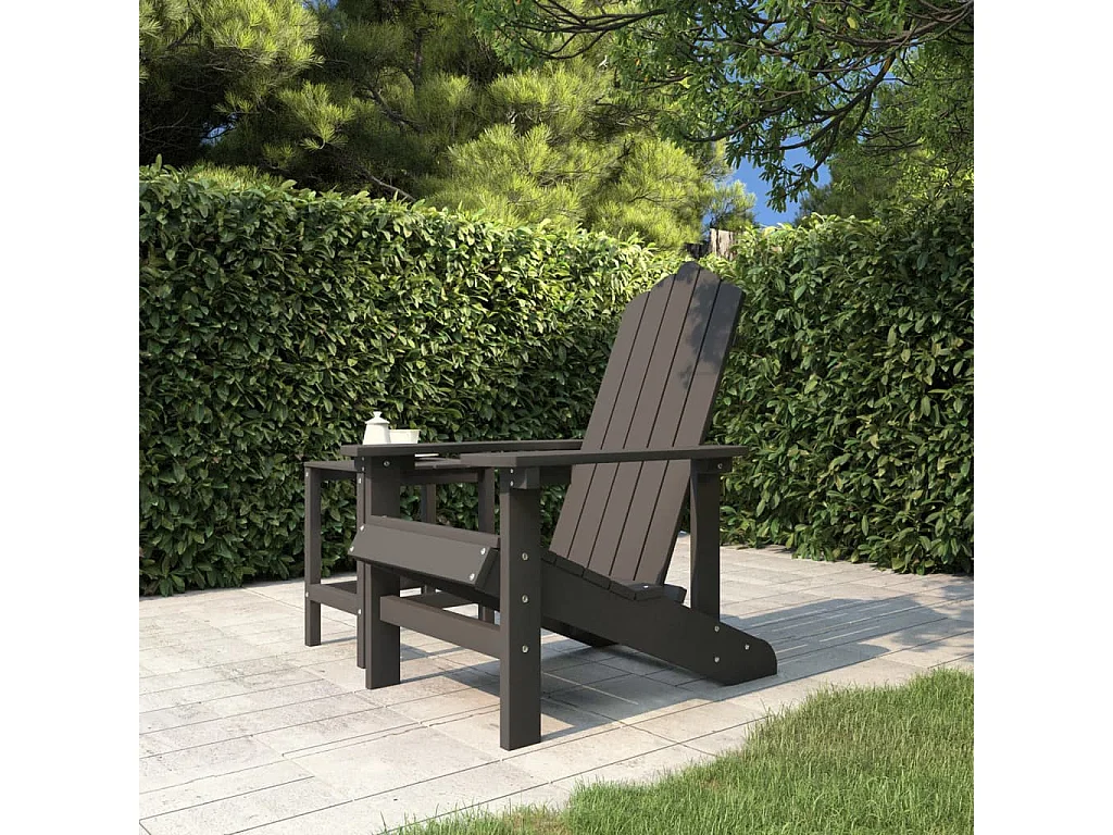 Sedia da giardino Adirondack in HDPE antracite