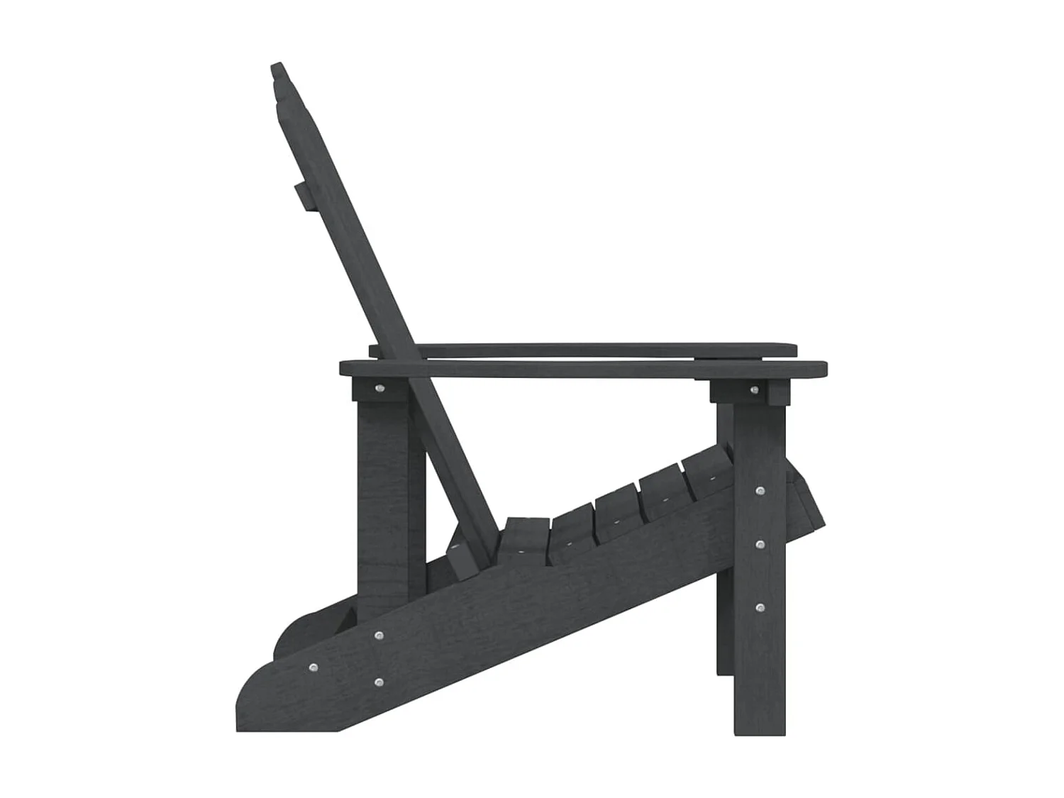 Sedia da giardino Adirondack in HDPE antracite