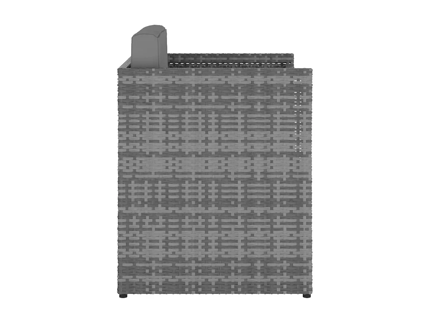 Chaise de jardin avec tabouret Résine tressée Anthracite