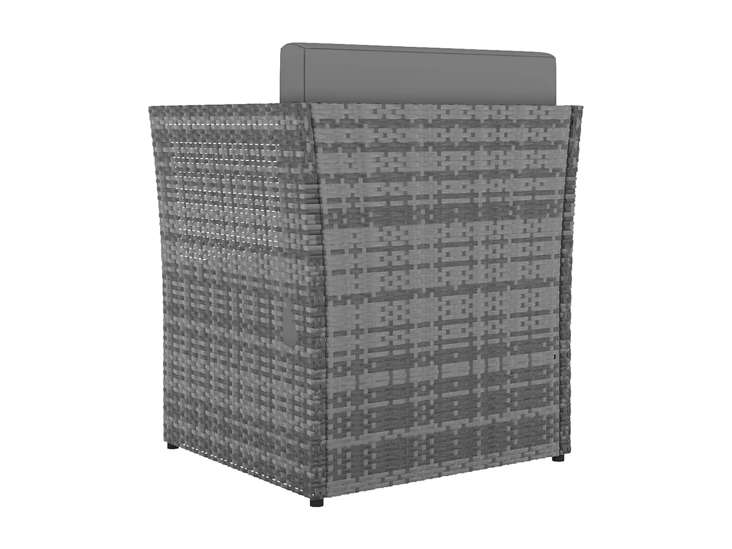 Chaise de jardin avec tabouret Résine tressée Anthracite