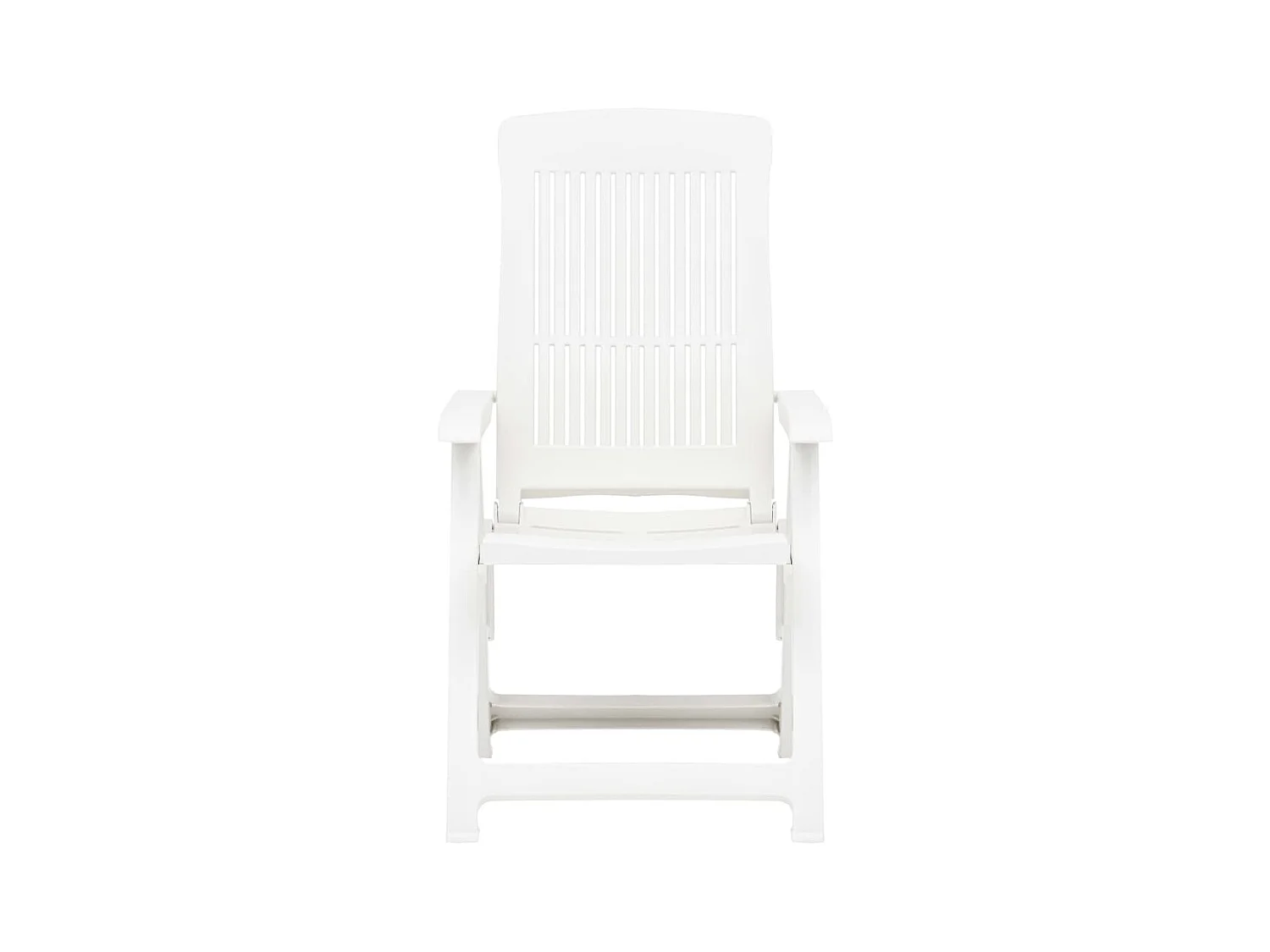 Sedie da Giardino Reclinabili 2 pz Plastica Bianca