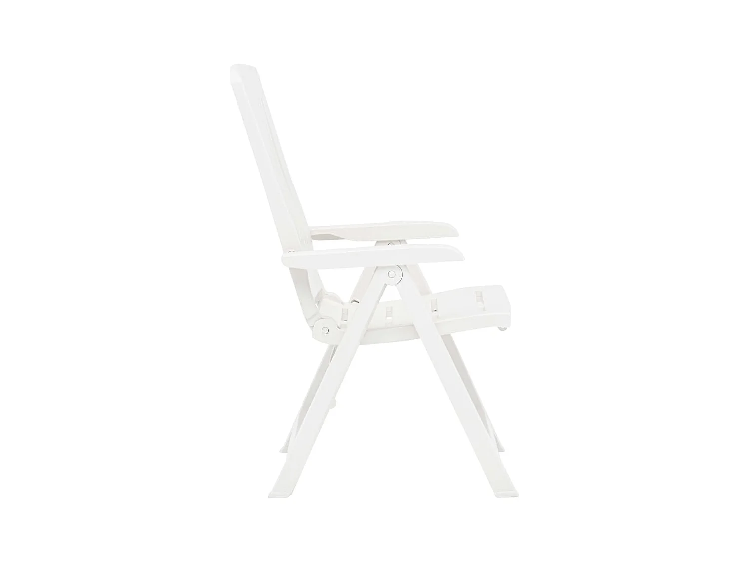 Sedie da Giardino Reclinabili 2 pz Plastica Bianca