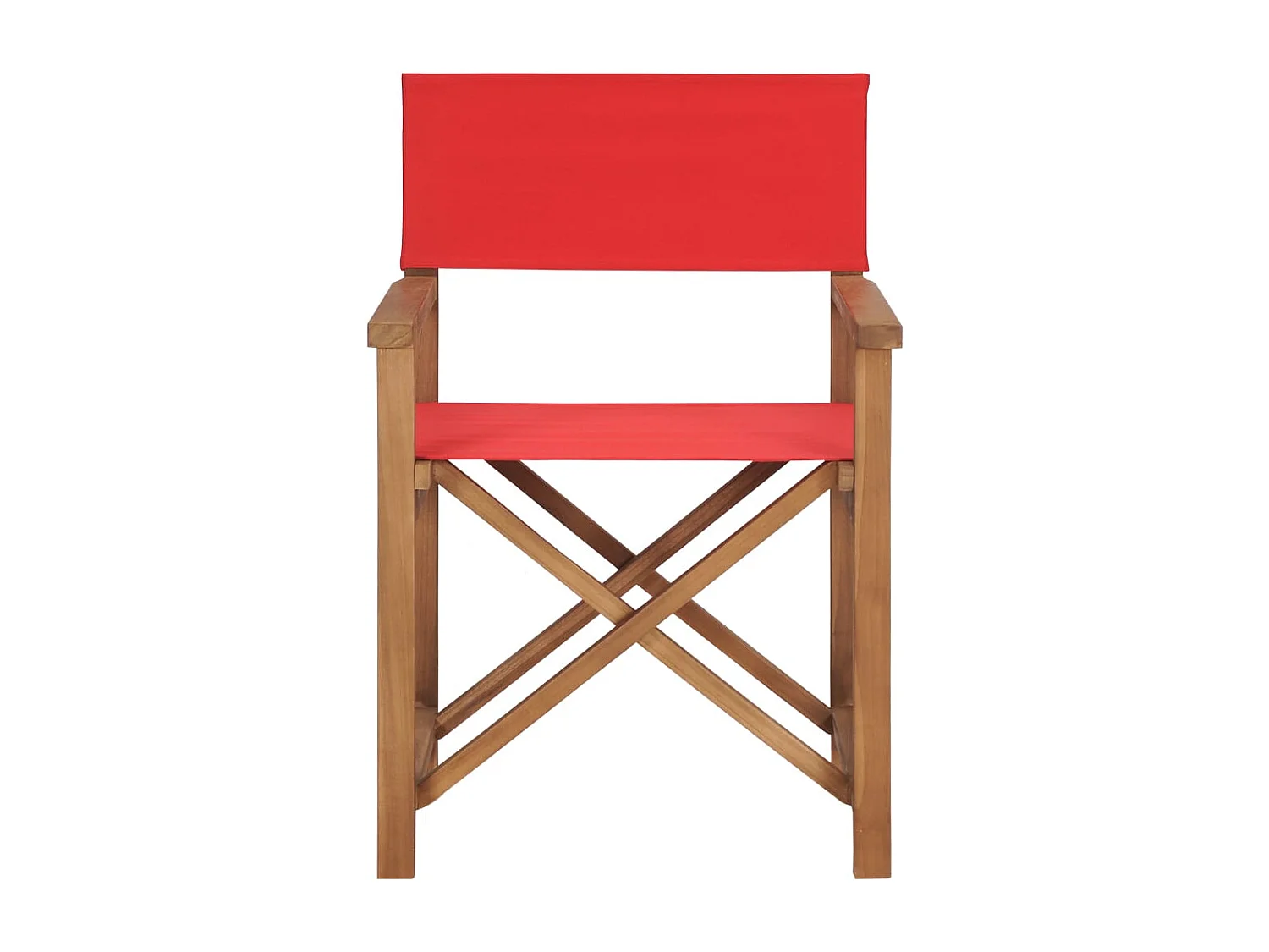 Sedia da regista Legno massello di teak Rossa