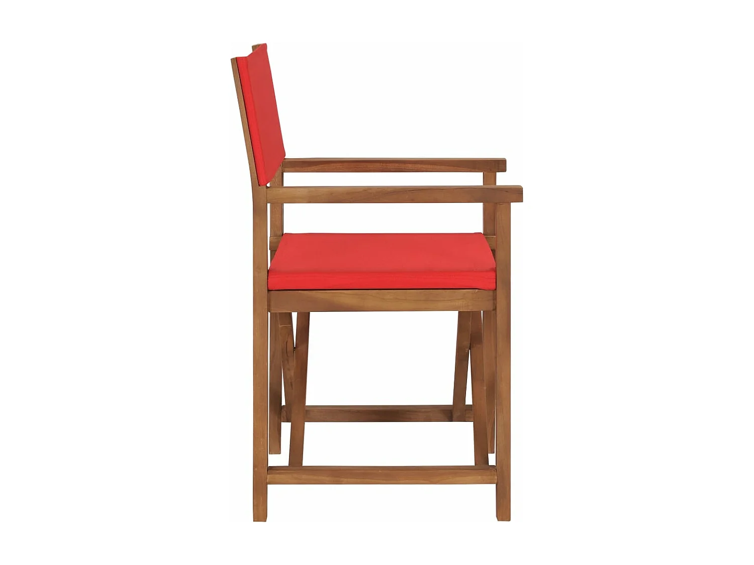 Sedia da regista Legno massello di teak Rossa