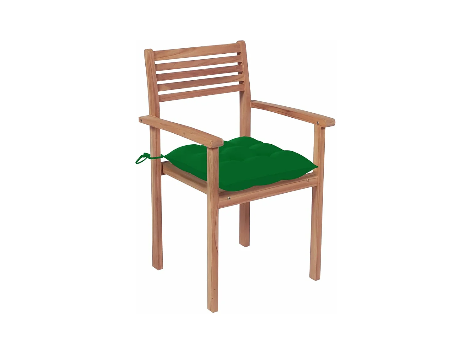 Chaises de jardin empilables avec coussins 6 pcs Teck solide