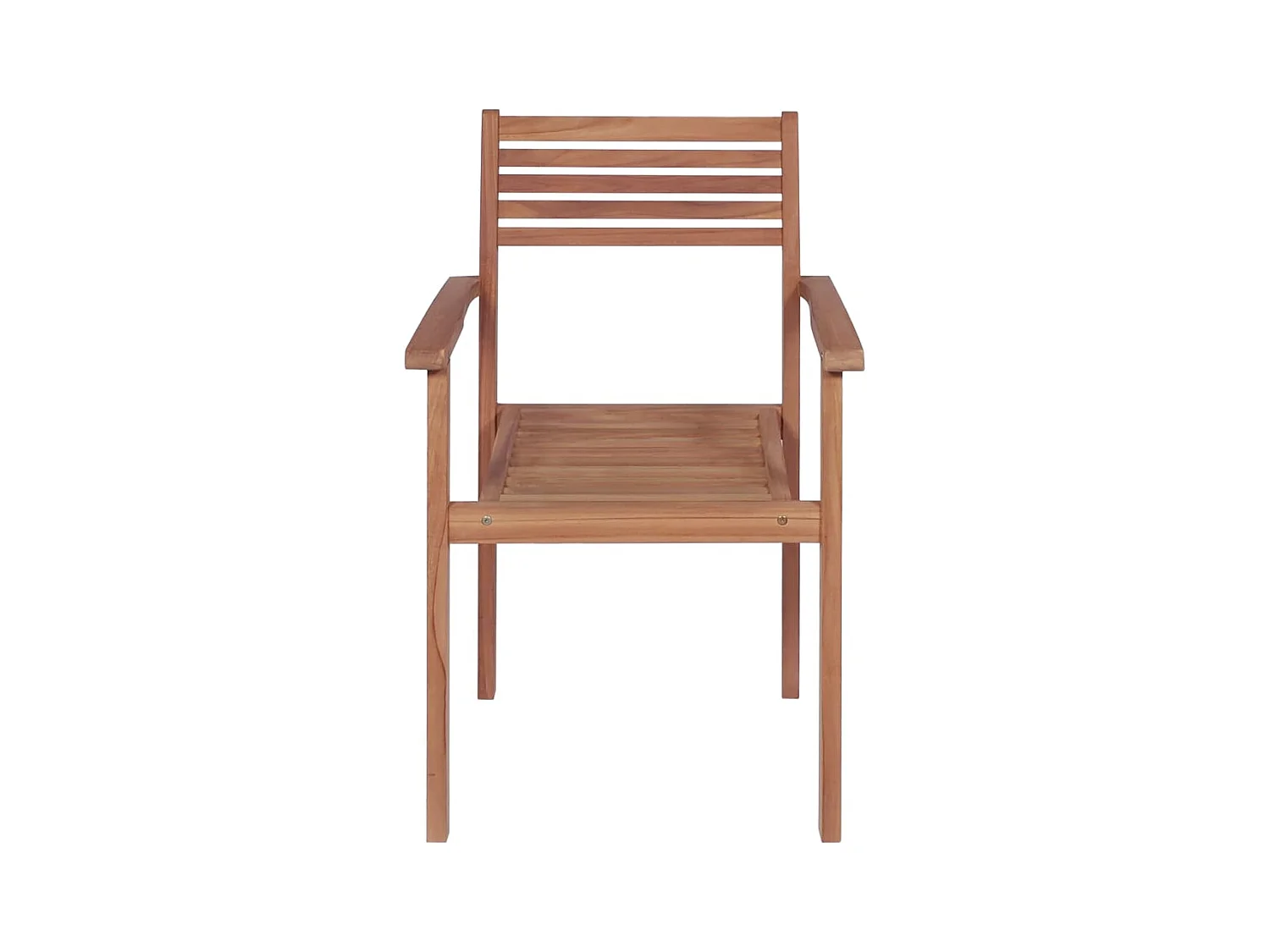 Chaises de jardin empilables avec coussins 6 pcs Teck solide
