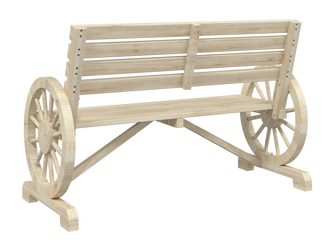 Banc de jardin 2 places bois de sapin massif