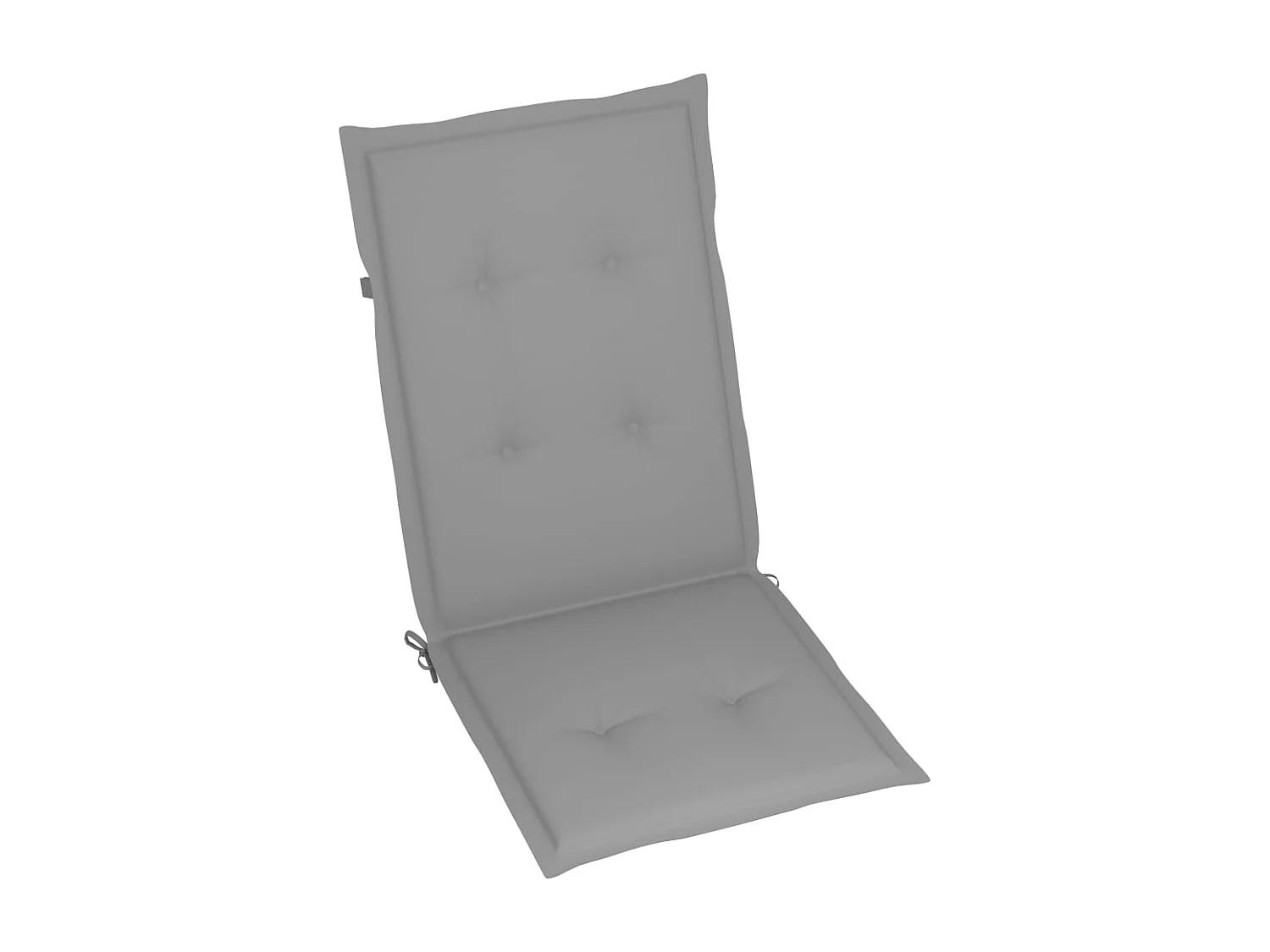 Chaises de jardin lot de 6 avec coussins gris Bois teck massif