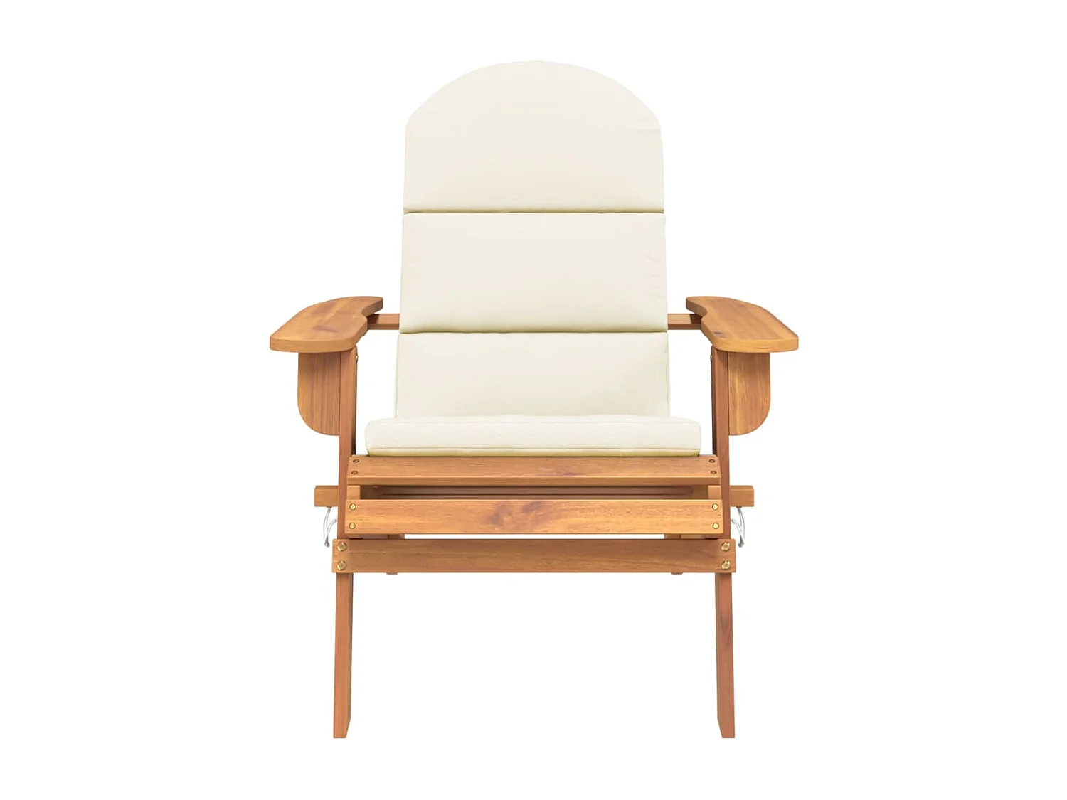 Sedia da giardino Adirondack con cuscini in legno massello di acacia