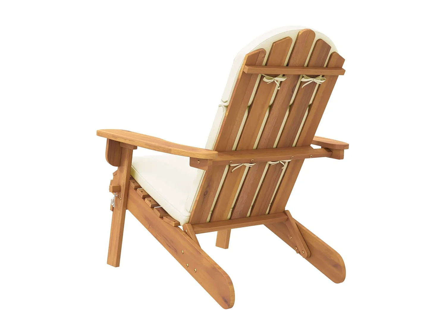 Sedia da giardino Adirondack con cuscini in legno massello di acacia