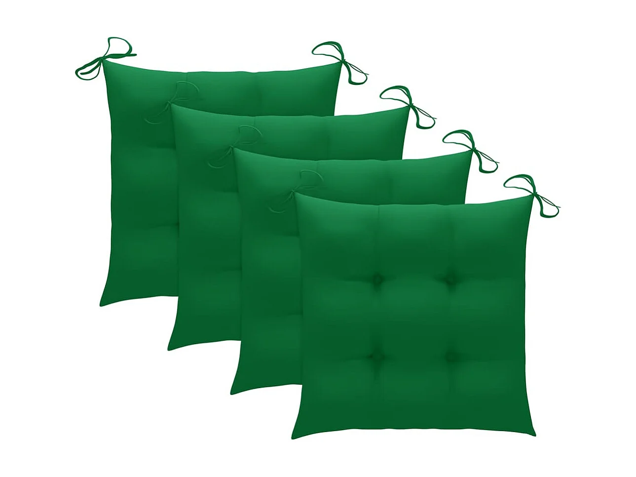 Chaises de jardin 4 pcs avec coussins Bois de teck massif