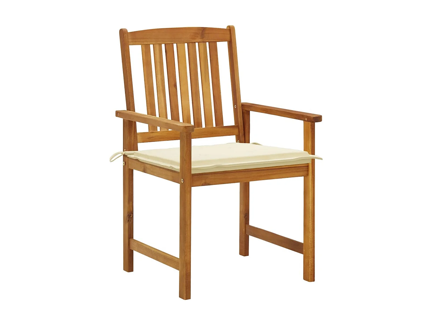 Chaises de jardin avec coussins 6 pcs Bois d'acacia massif