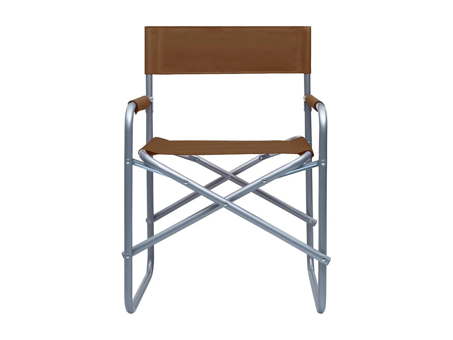 Chaises de metteur en scène 2 pcs Acier Marron