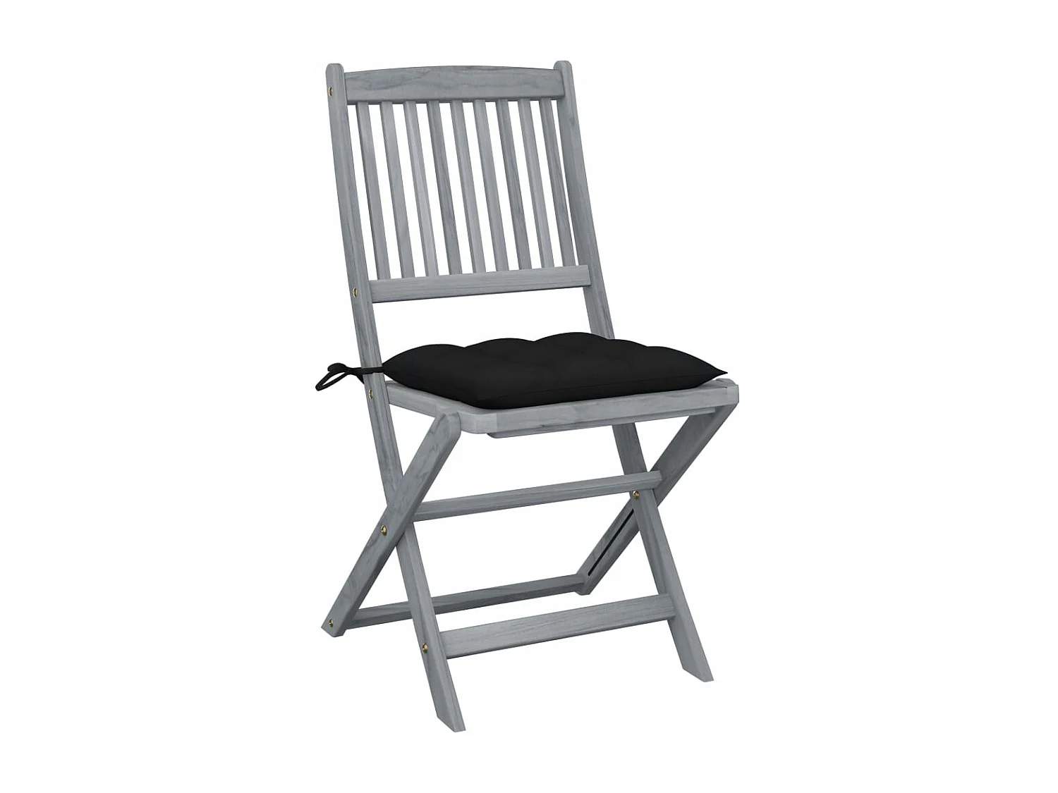 Outdoor-Klappstühle 6 Stück mit Kissen aus Akazienholz