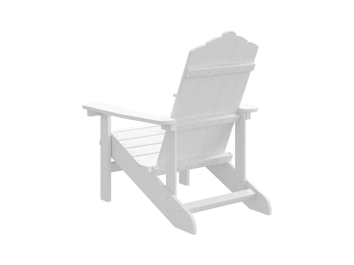 Chaise Adirondack de jardin PEHD Blanc