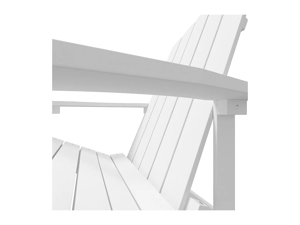 Chaise Adirondack de jardin PEHD Blanc