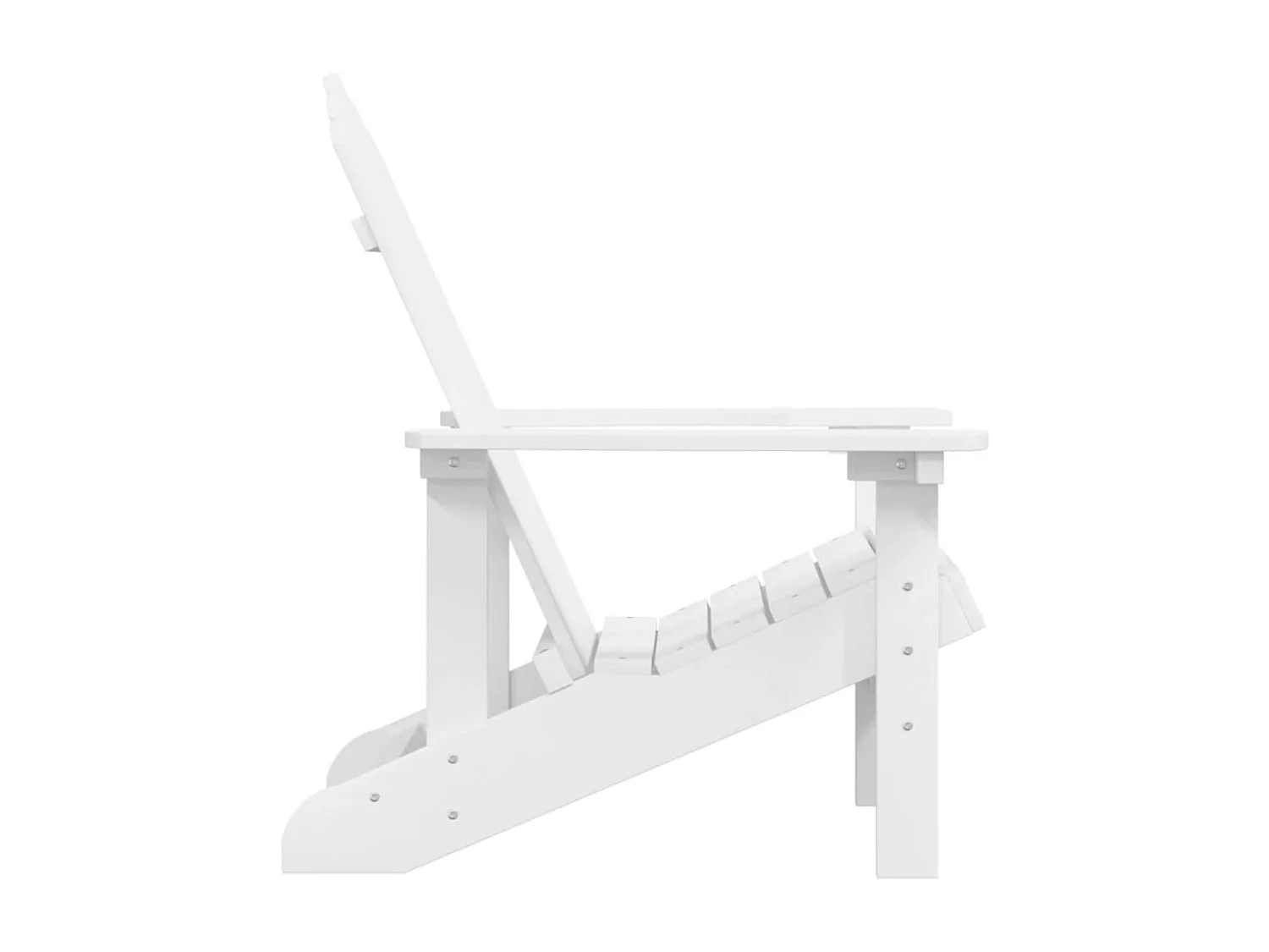 Chaise Adirondack de jardin PEHD Blanc