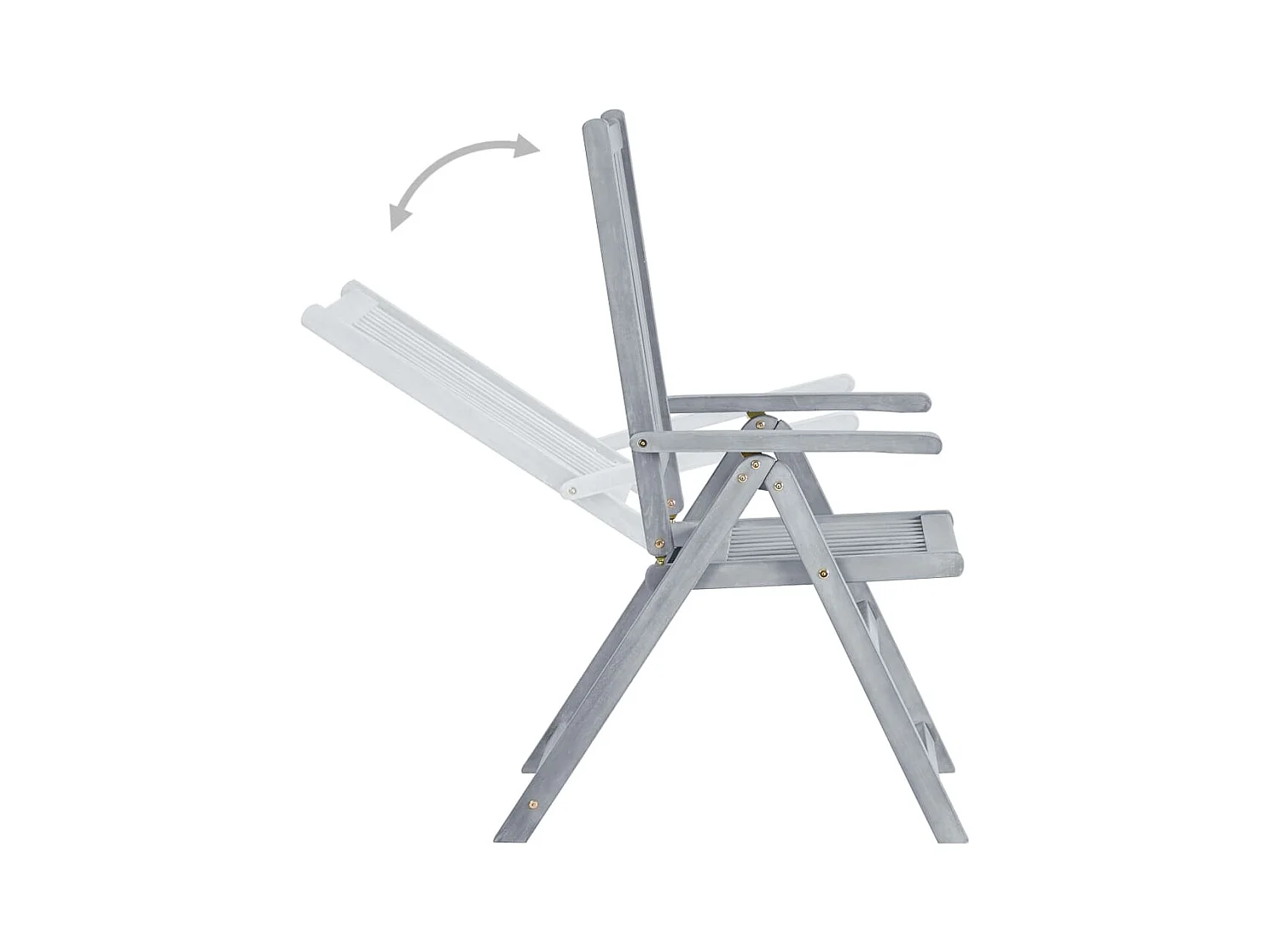 Chaises inclinables de jardin 6 pcs avec coussins Bois d'acacia
