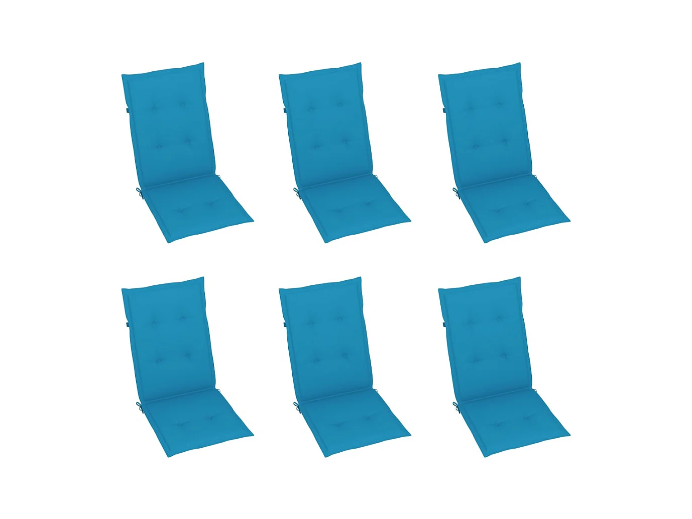 Chaises inclinables de jardin 6 pcs avec coussins Bois d'acacia