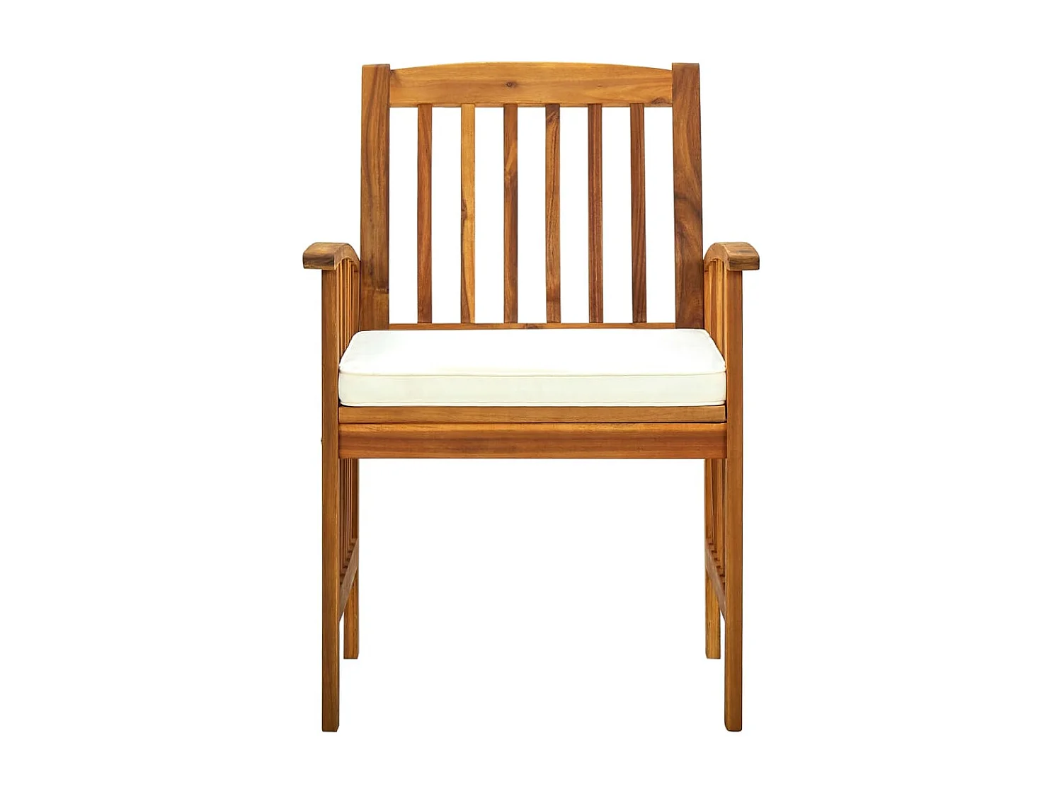 Chaises à dîner de jardin 3pcs et coussins Bois d'acacia massif